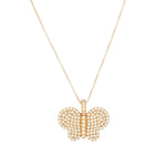 Shimmering Butterfly Charm | Diamonds | 14K Gold - Lexie Jordan Jewelry