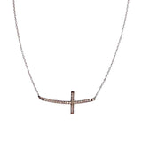 Sideways Cross Diamond Necklace - Lexie Jordan Jewelry