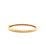 Solid Gold Pyramid Spike Bangle - Lexie Jordan Jewelry