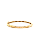Solid Gold Pyramid Spike Bangle - Lexie Jordan Jewelry