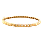Solid Gold Pyramid Spike Bangle - Lexie Jordan Jewelry