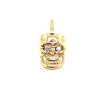 Solid Gold Skull Charm with Diamond Eyes - Lexie Jordan Jewelry