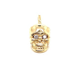 Solid Gold Skull Charm with Diamond Eyes - Lexie Jordan Jewelry
