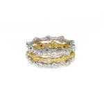 Stackable Diamond Ring | 18K Gold | Rope Twist and Flower Band - Lexie Jordan Jewelry