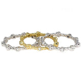 Stackable Diamond Ring | 18K Gold | Rope Twist and Flower Band - Lexie Jordan Jewelry