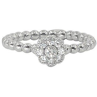 Stackable Flower Rings | Diamond Clusters | 18K Gold - Lexie Jordan Jewelry