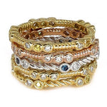 Stackable Gold Rings| 18K Gold | Gemstones - Lexie Jordan Jewelry